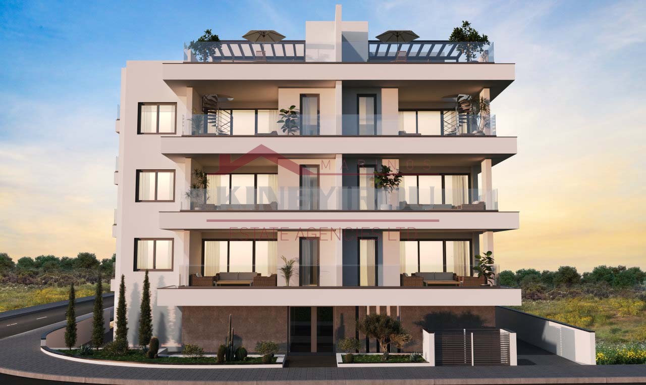 Luxury, 2-bedroom Top floor with Roof Garden in Vergina Area, Larnaca.